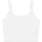 Women's Double Lined Square Neck Tank Top White