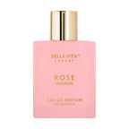 Bellavita Luxury ROSE Eau de Parfum | 100 ml (3.4 fl.oz.) | Perfume for Women | Fresh, Floral Peach, Jasmine, and Ambery Musk Notes | Long Lasting Women's Day Special Fragrance