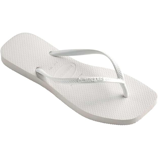 Havaianas Women's Slim Square Flip Flops In White