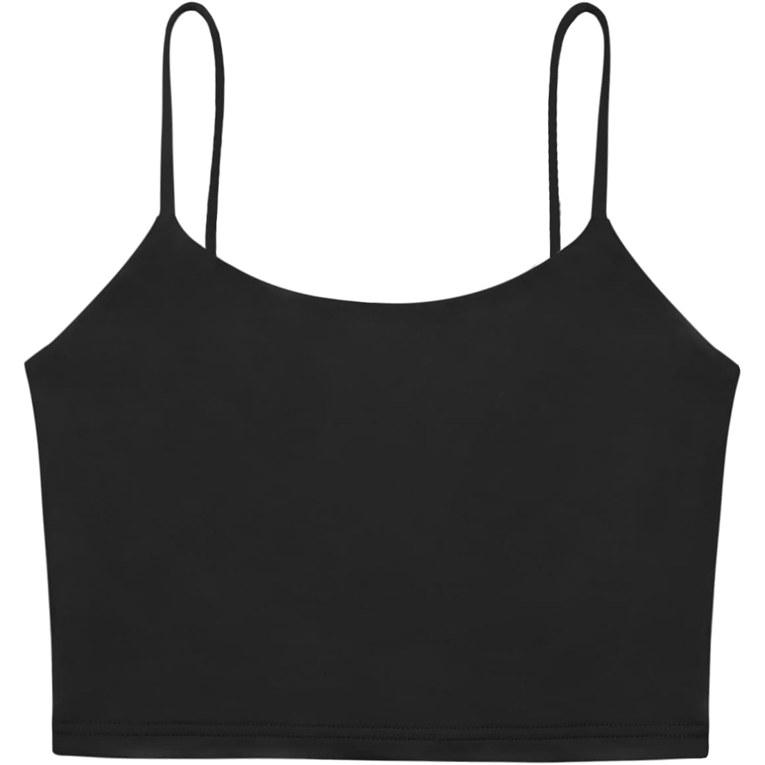 Women's Double Lined Camisole Tank Top Black