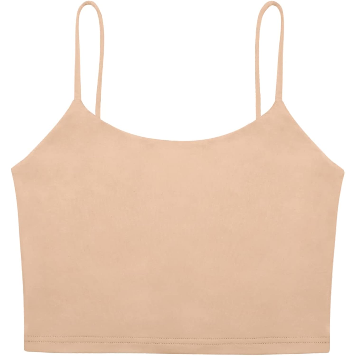 REORIA Women's Sexy Adjustable Spaghetti Strap Double Lined Seamless Camisole Tank Yoga Crop Tops