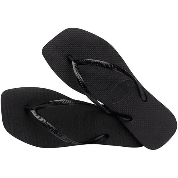 Havaianas Women's Slim Square Flip Flops In Black