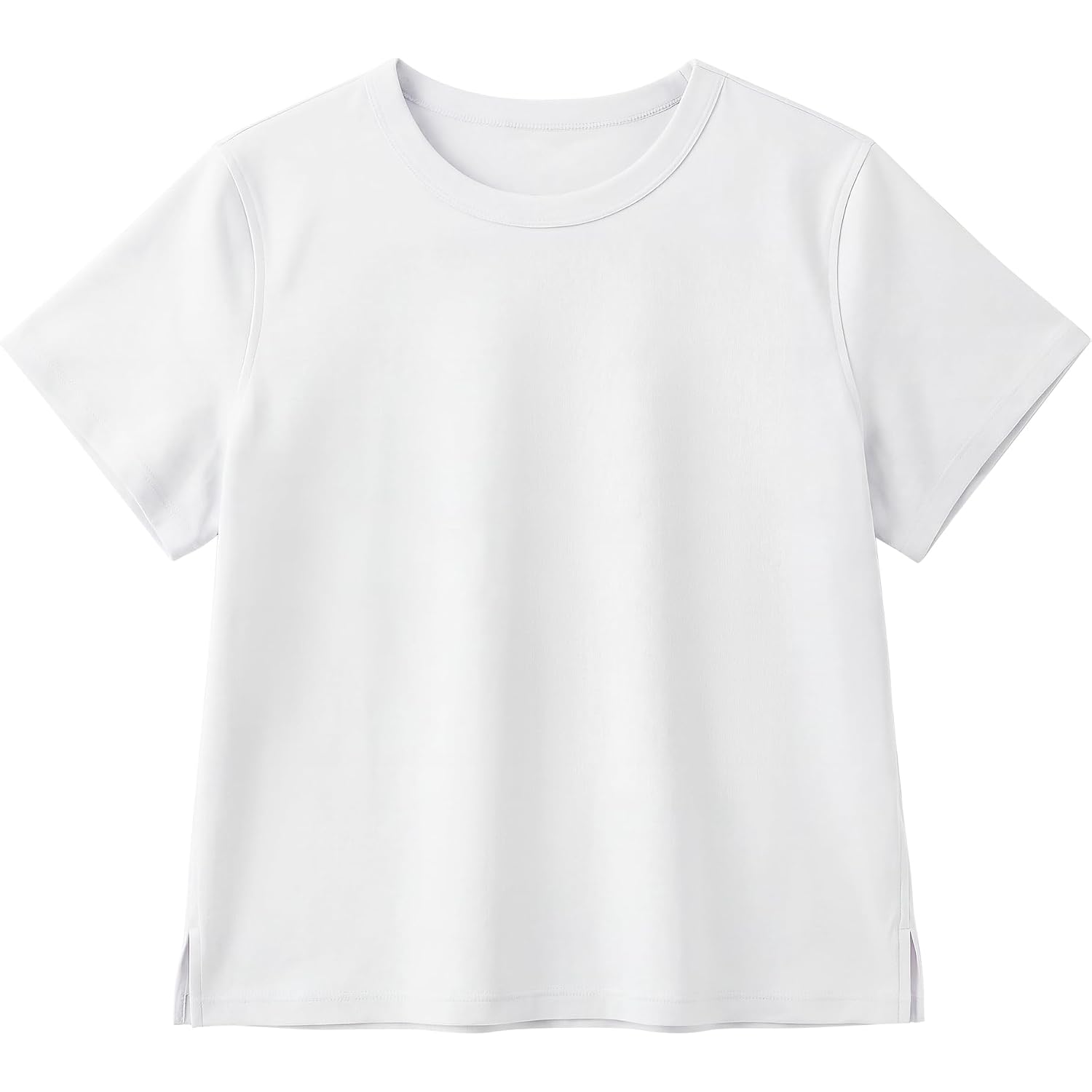 Stelle Women's Cotton T-Shirts Crewneck Short Sleeve Basic Tees Summer Casual Solid Crop Tops