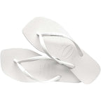 Havaianas Women's Slim Square Flip Flops In White
