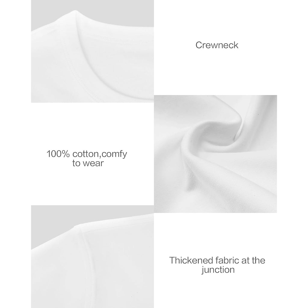 Stelle Women's Cotton T-Shirts Crewneck Short Sleeve Basic Tees Summer Casual Solid Crop Tops