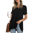Women's Longline Leggings Fit Tunic Top Black