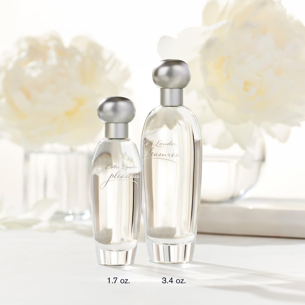 Estée Lauder Pleasures Eau de Parfum Spray with Notes of Lilies, White Peonies & Jasmine | Floral Perfume for Women | Perfumes for Women