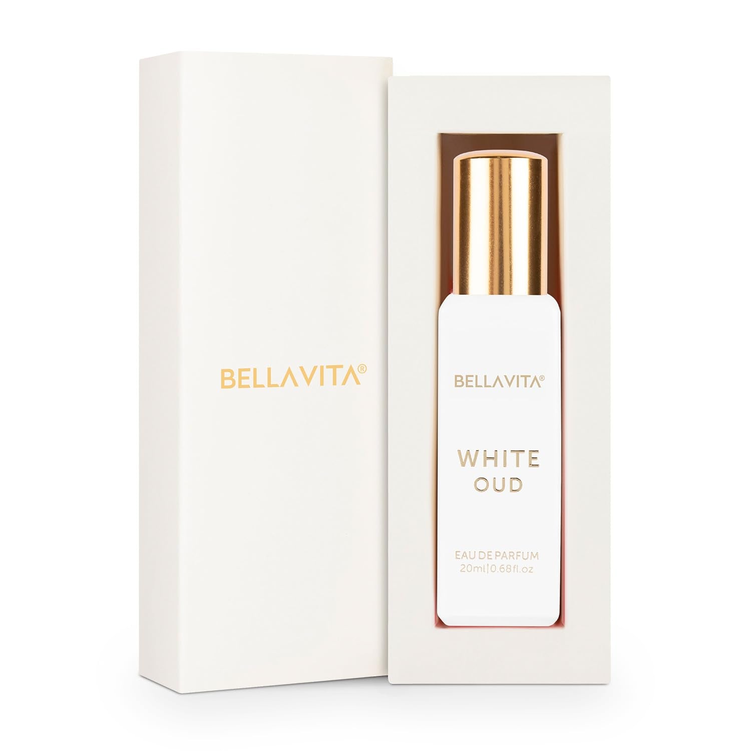 Bellavita Luxury WHITE OUD Eau de Parfum | 20 ml (0.7 fl.oz.) | Travel Size Perfume for Men and Women | Fruity, Artemisia Lemon, Freesia, and Tobacco Notes | Long Lasting Unisex Fragrance
