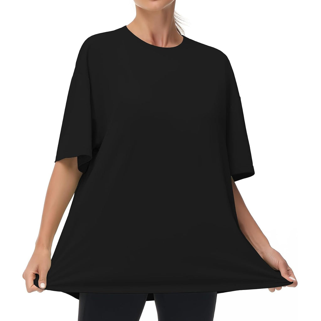 THE GYM PEOPLE Women's Casual Oversized T-Shirts Summer Crewneck Short Sleeve Workout Basic Tee Tops