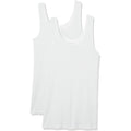 Women's Ribbed Scoop Neck Tank Top White