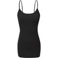 Women's Long Cami Tunic Tank Top Black
