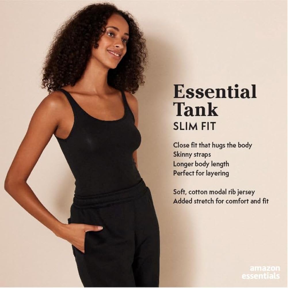 Women's Slim-Fit Thin Strap Tank Top Dark Taupe