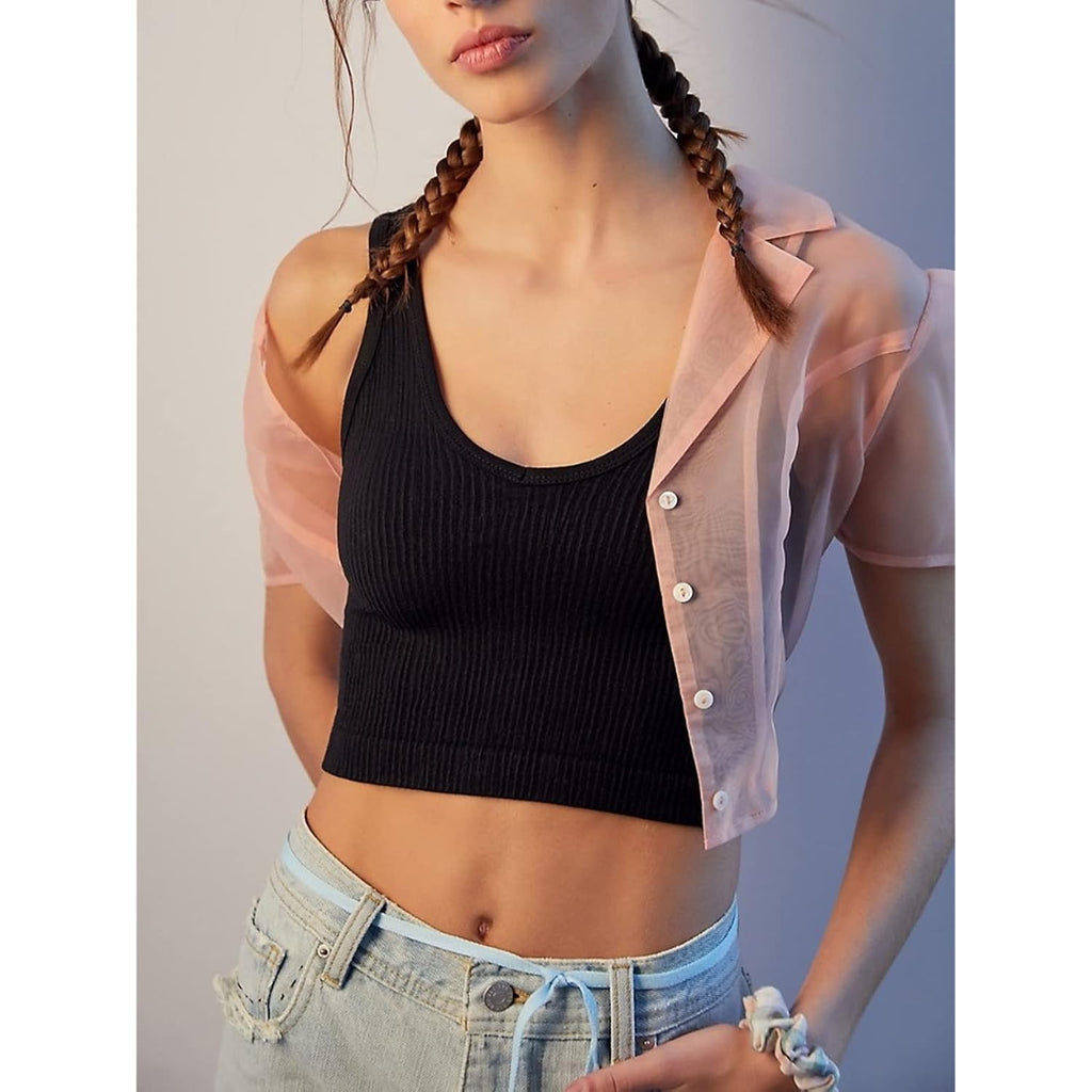 3 Pieces Womens Tank Tops Cute Sexy Going Out Ribbed Summer Tops Black White Crop Tops for Women