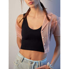 3 Pieces Womens Tank Tops Cute Sexy Going Out Ribbed Summer Tops Black White Crop Tops for Women