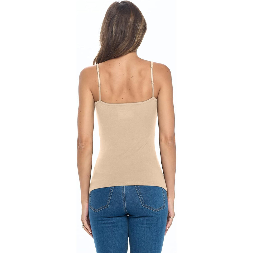 Women's Cotton Stretch Tank Top Sand