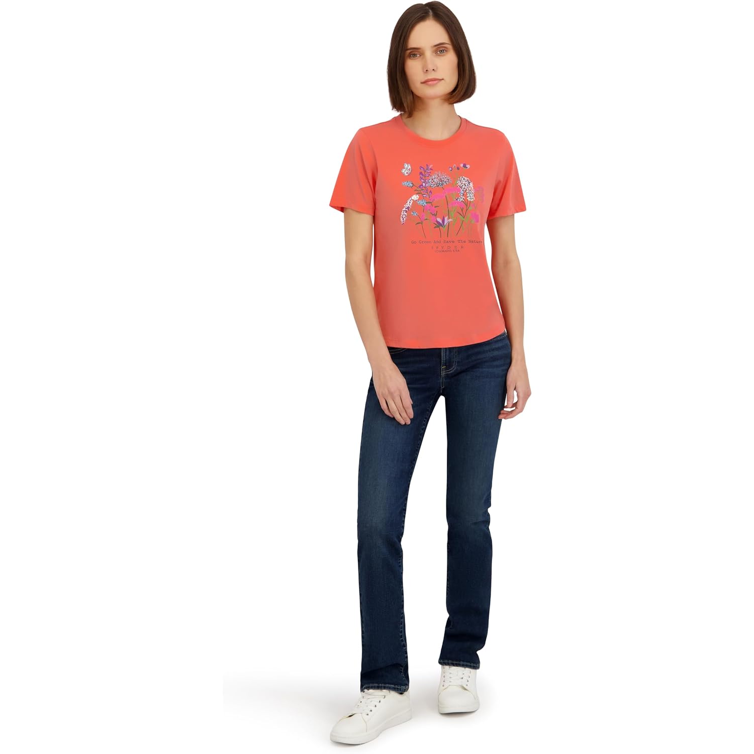 Spyder Women's Floral Eco Friendly Graphic Short Sleeve Tee T-Shirt