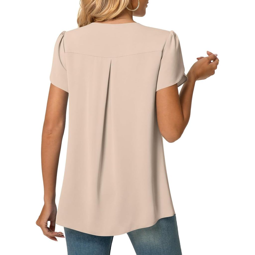 Women's Chiffon Leggings Fit Tunic Top Khaki
