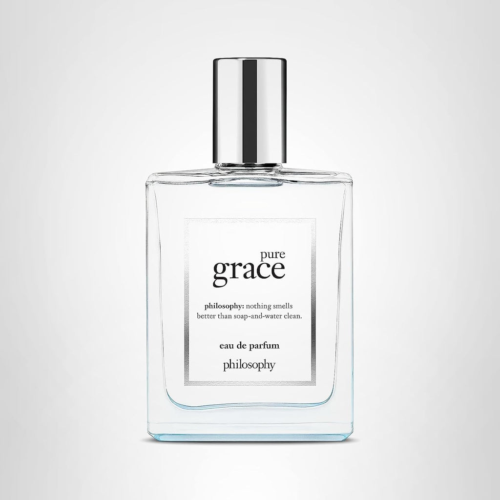 philosophy pure grace eau de parfum - crisp & clean women's perfume - with notes of water lily, leafy greens & musk - long lasting fragrance - 2 fl oz