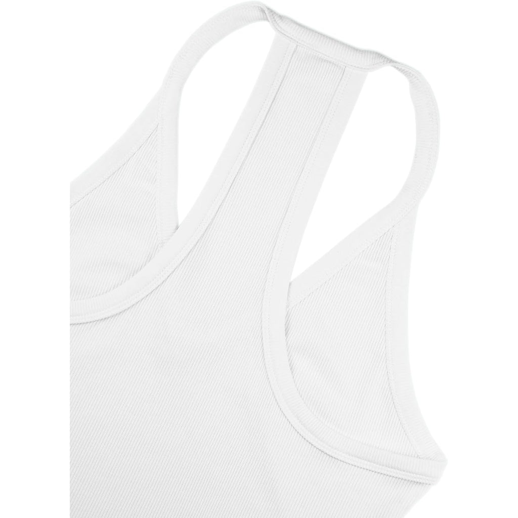 Women's Racerback V-Neck Tank Top White