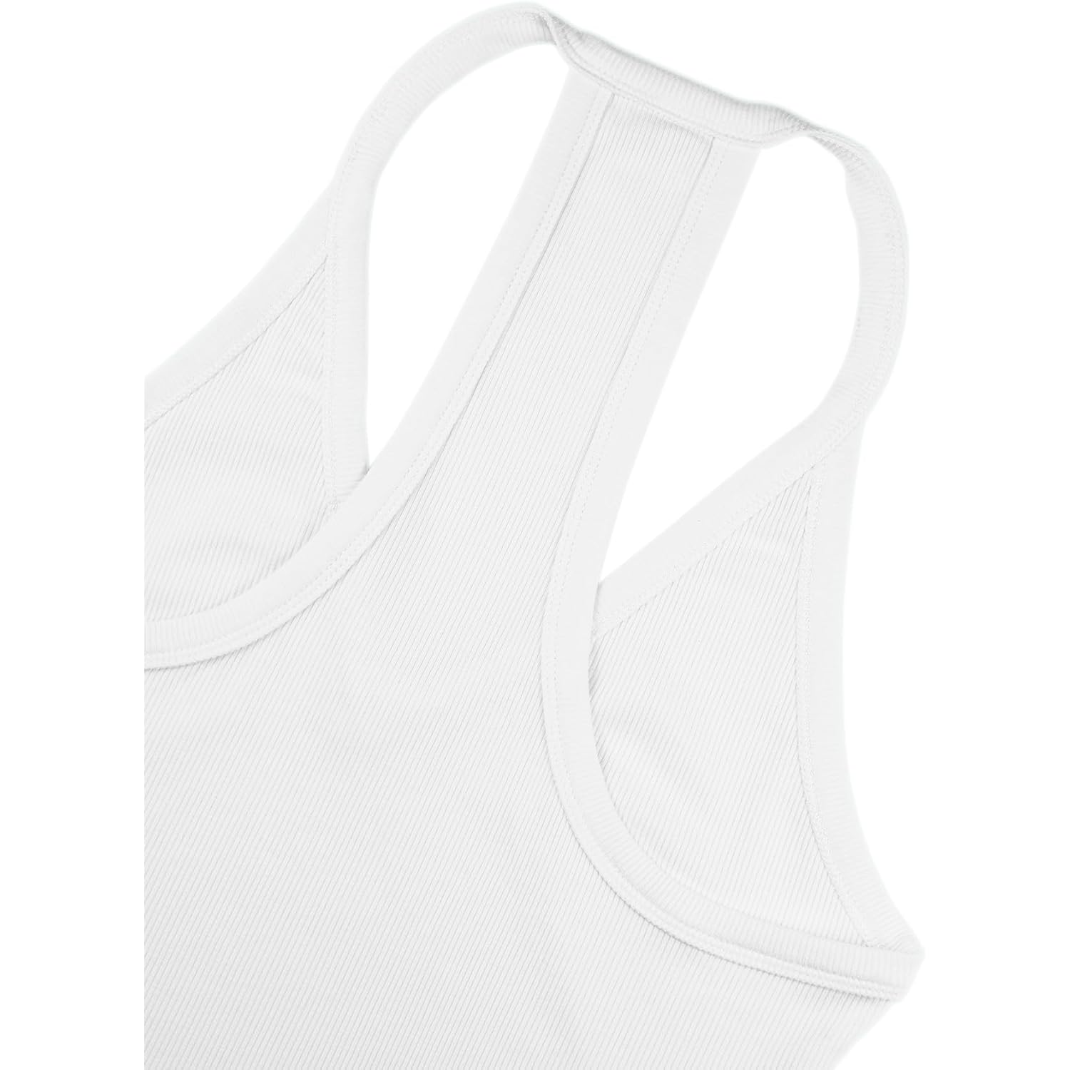 Women's Racerback V-Neck Tank Top White