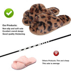 Women's Slippers Crossband Brown Leopard