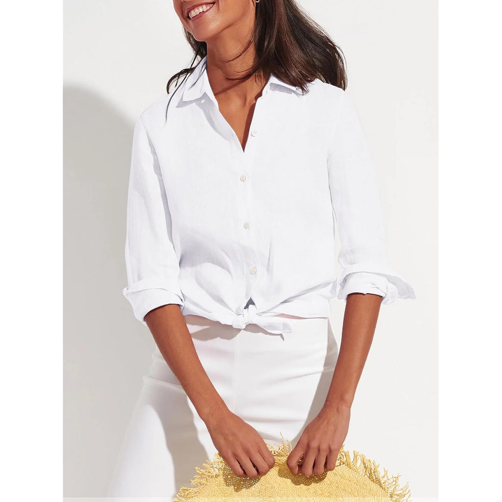 Women's Cotton Oxford  Button Down Shirt White