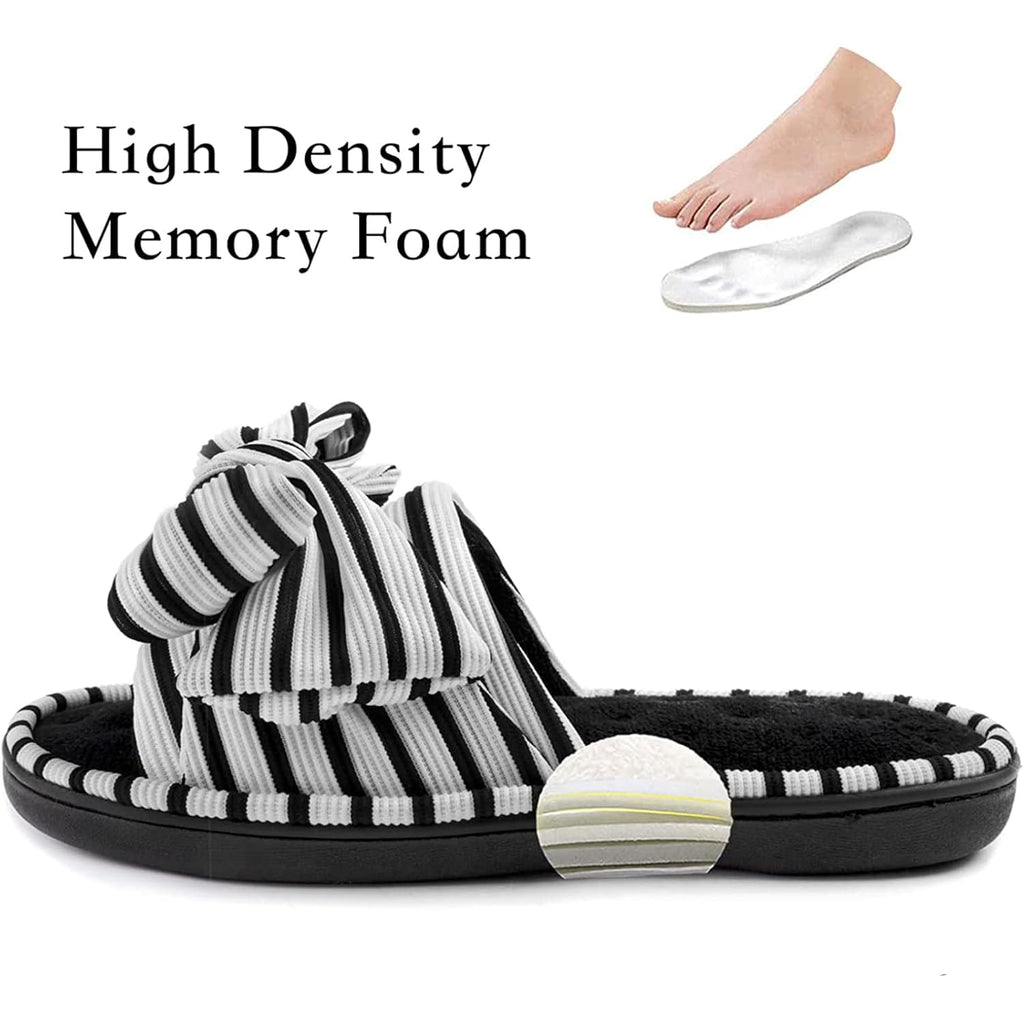 Women's Slippers Bow Black