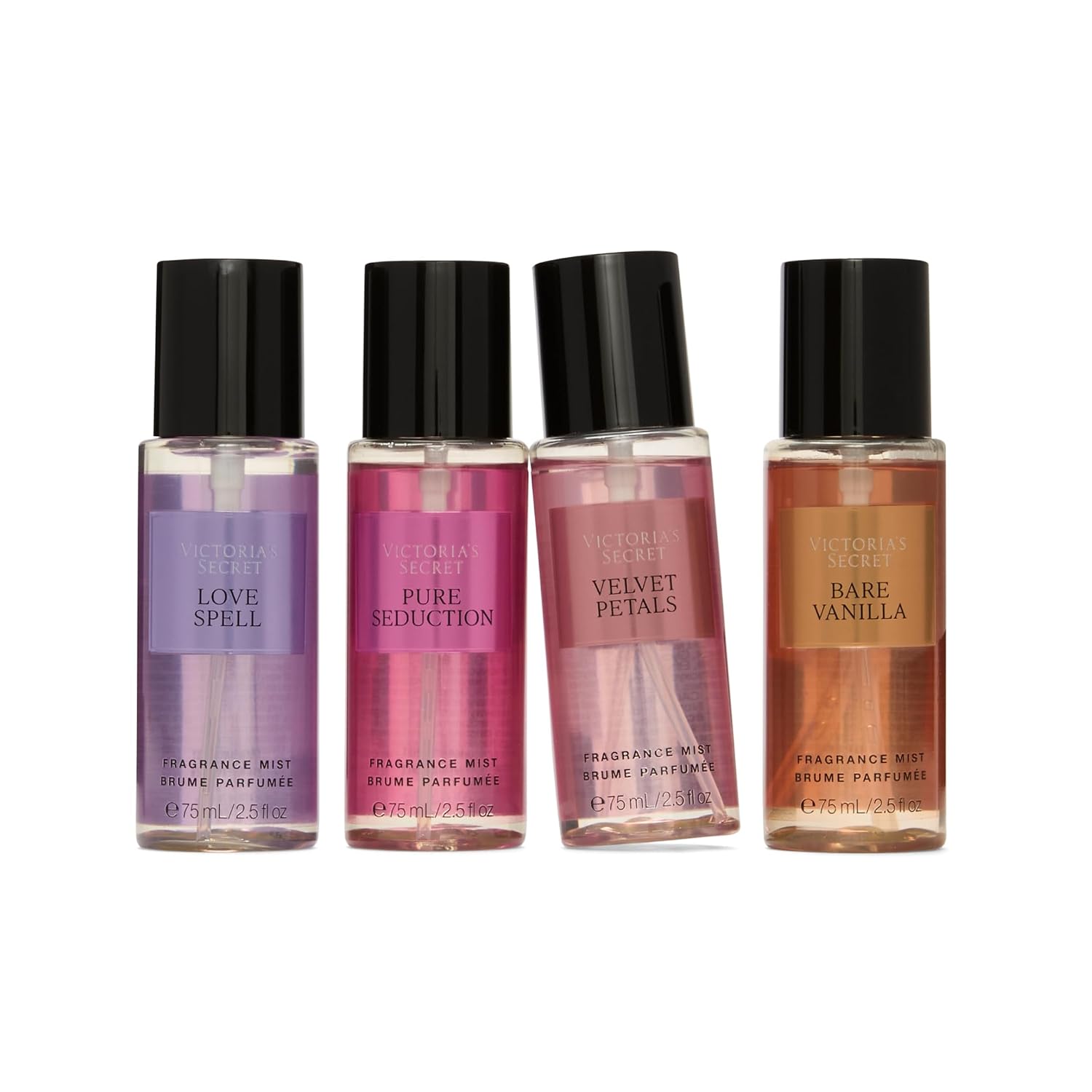 Victoria's Secret Fragrance Mist Collection 4 Piece Mini Mist Gift Set, Assorted Scents, Gift Set for Women
