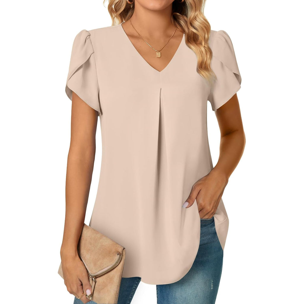 Women's Chiffon Leggings Fit Tunic Top Khaki