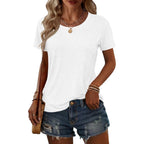 KILISU 2PCS Women Short Sleeve T Shirts Crew Neck Solid Soft Basic Tee Casual Loose Fit Lightweight Summer Tops Clothes 2026