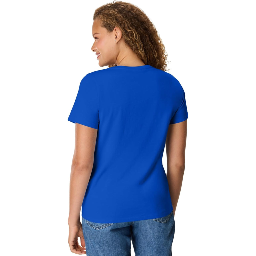 Hanes Women's Perfect-T V-neck T-shirt, Cotton Short Sleeve Tee for Women, 1 or 2-Pack