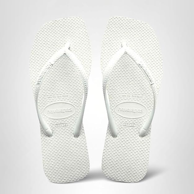 Havaianas Women's Slim Square Flip Flops In White