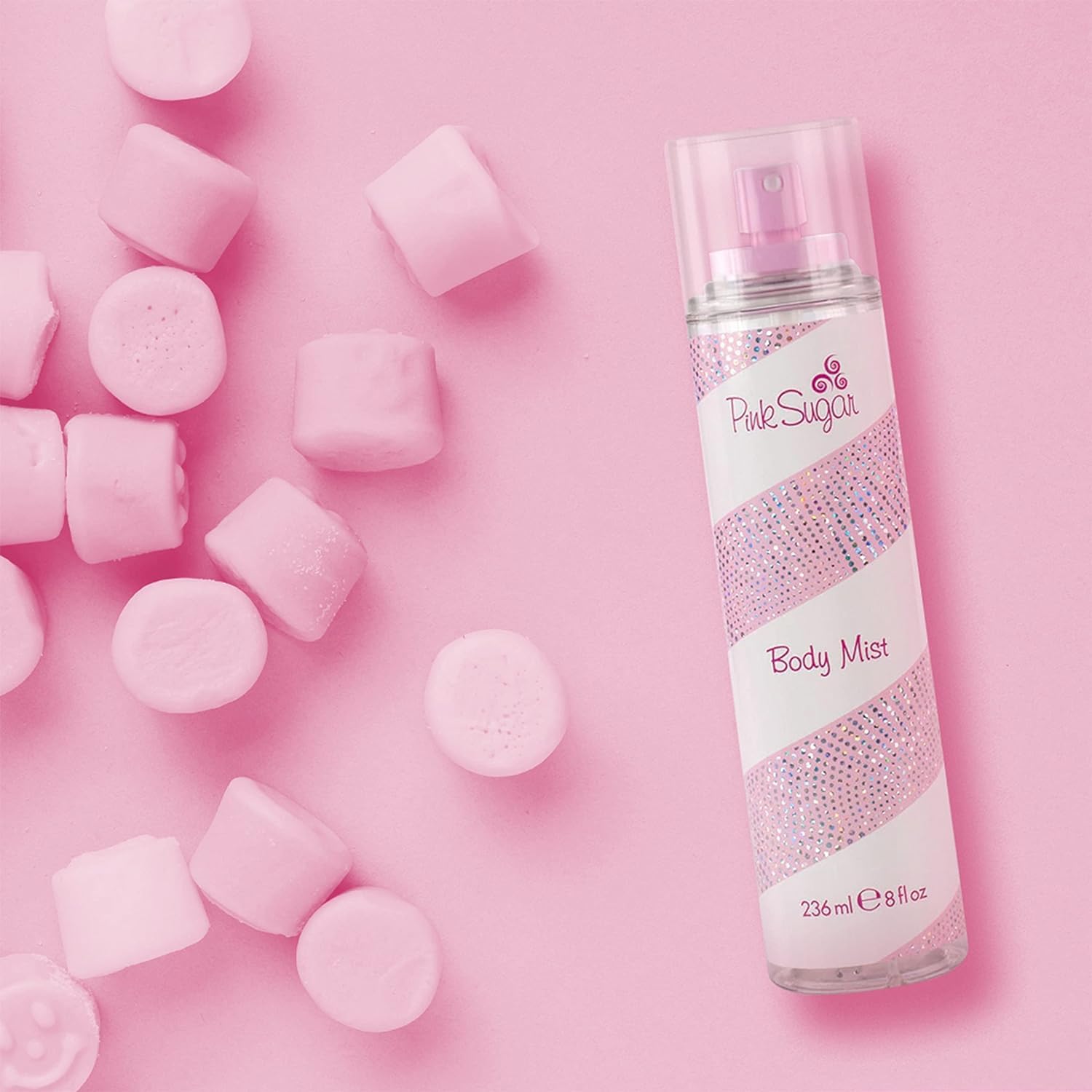 Pink Sugar Eau de Toilette Perfume for Women, Floral + Fruity Scent, Notes of Raspberry, Cotton Candy, and Vanilla, Sweet and Sensual Fragrance