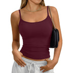 Trendy Queen Women's Adjustable Strap Camisole Slim Fit Summer Tank Tops 2026