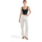 SUUKSESS Women Padded Cotton Ribbed Tank Tops Casual Summer Going Out Sleeveless Scoop Neck Basic Cami Tops