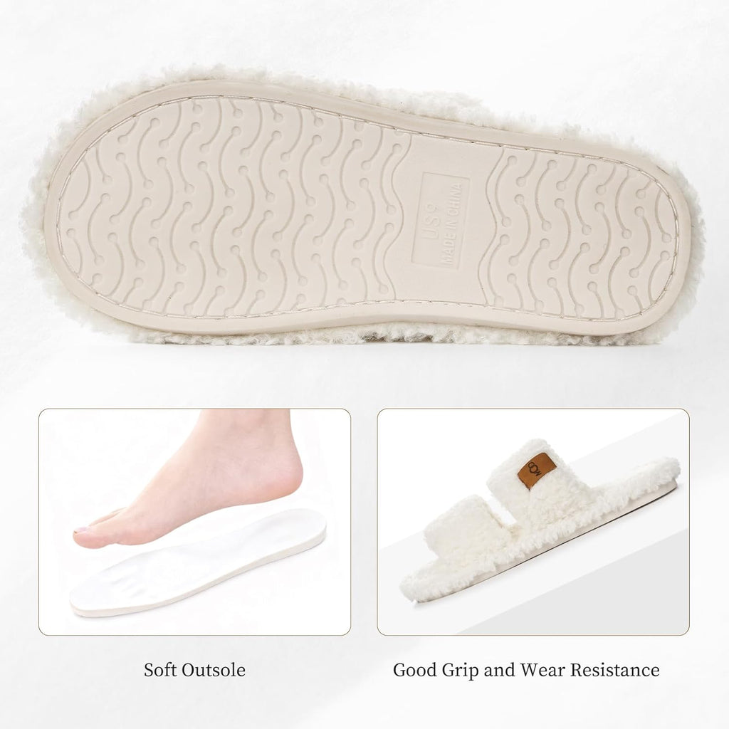 Women's Slippers Open-Toe White
