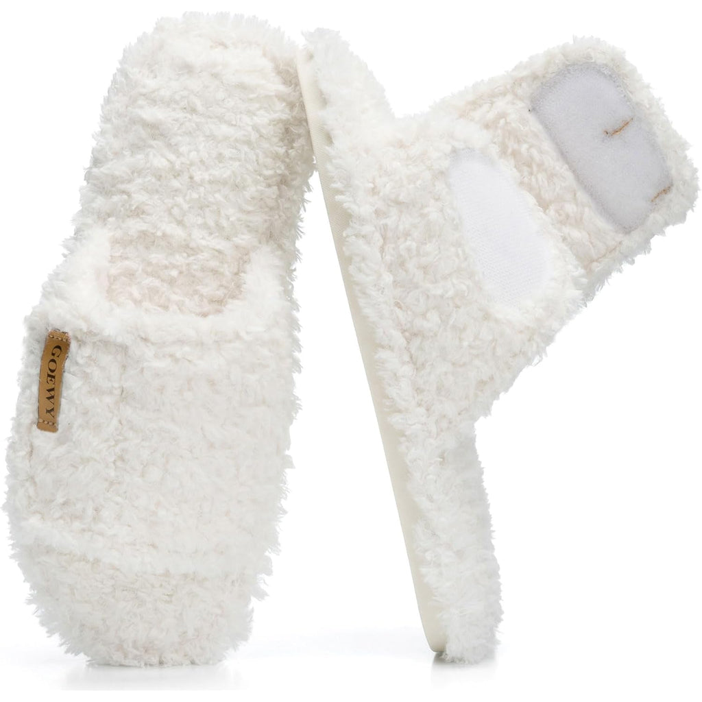 Women's Slippers Adjustable White