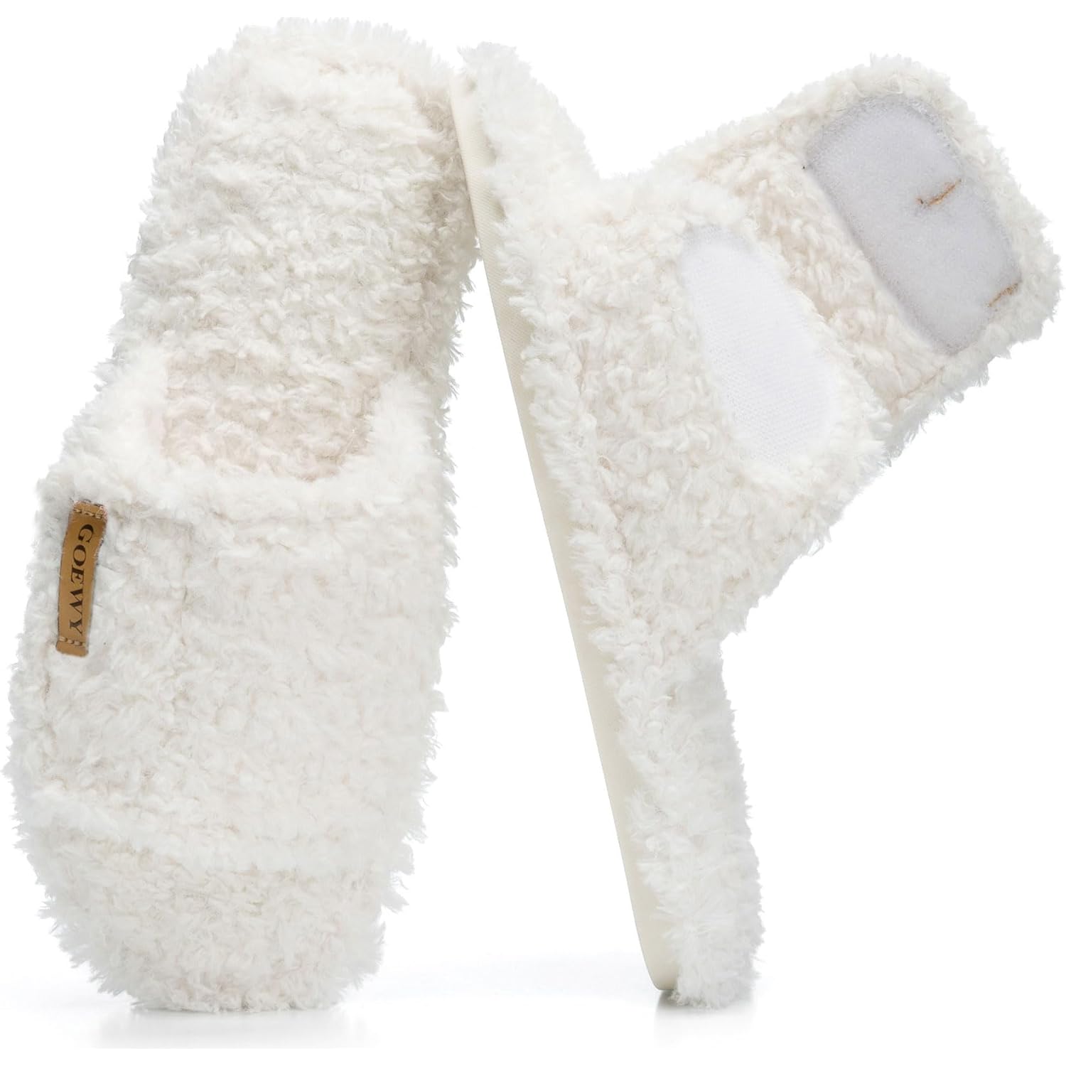 Women's Slippers Adjustable White