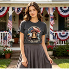 USA Flag Graphic Shirt Women 250th American Flag Patriotic T-Shirt Independence Day Casual Short Sleeve Tee Tops