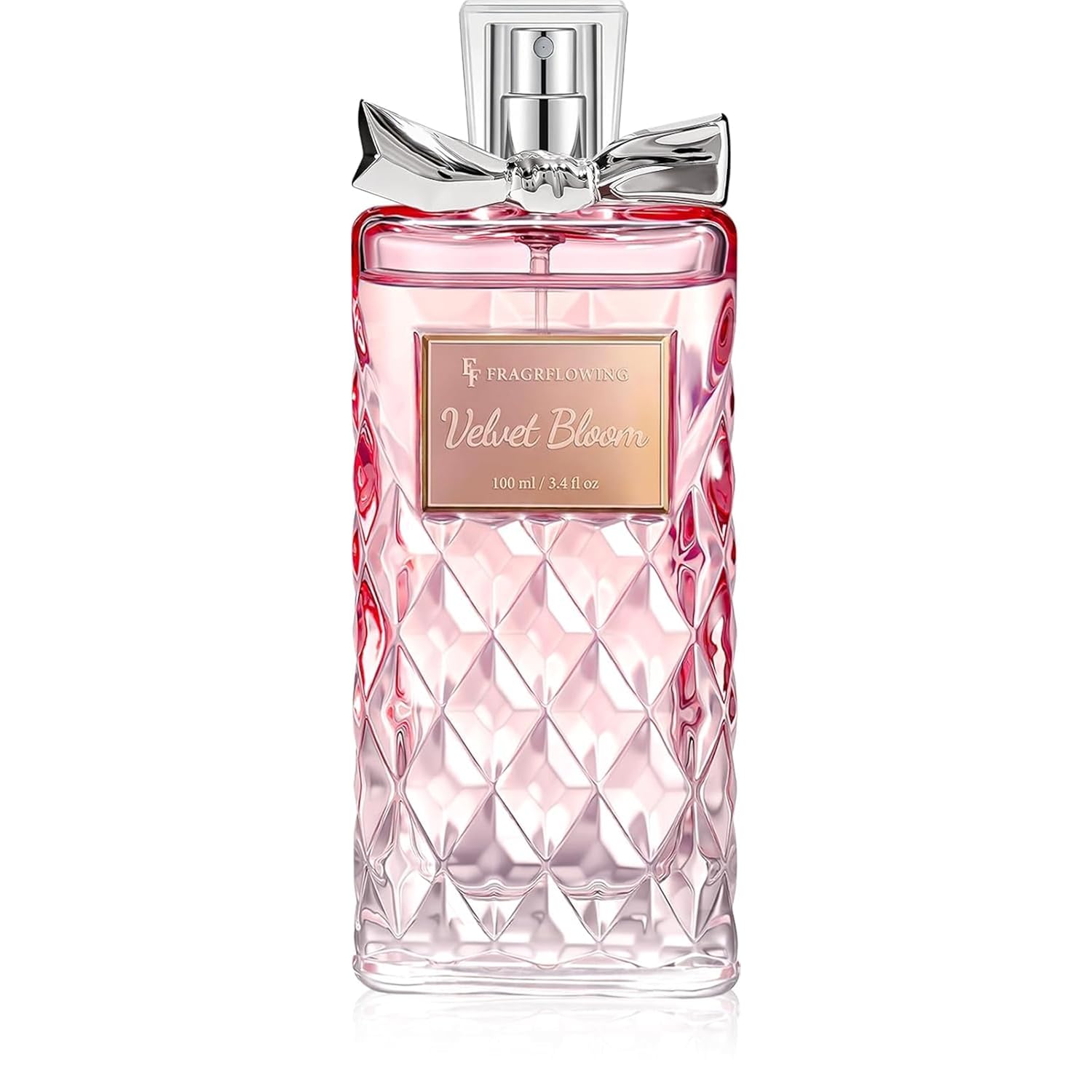 Perfume for Women, Alcohol-Free Long Lasting Floral Fragrance, Light & Soft Scent with Rose, Jasmine & Peony, Peach, Patchouli & Musk Base, 100ml / 3.4 fl oz, Gift for Women & Moms (Velvet Bloom)