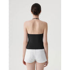 SUUKSESS Women Double Lined Halter Tank Top Summer Padded Going Out Tops Sleeveless Basic Shirts