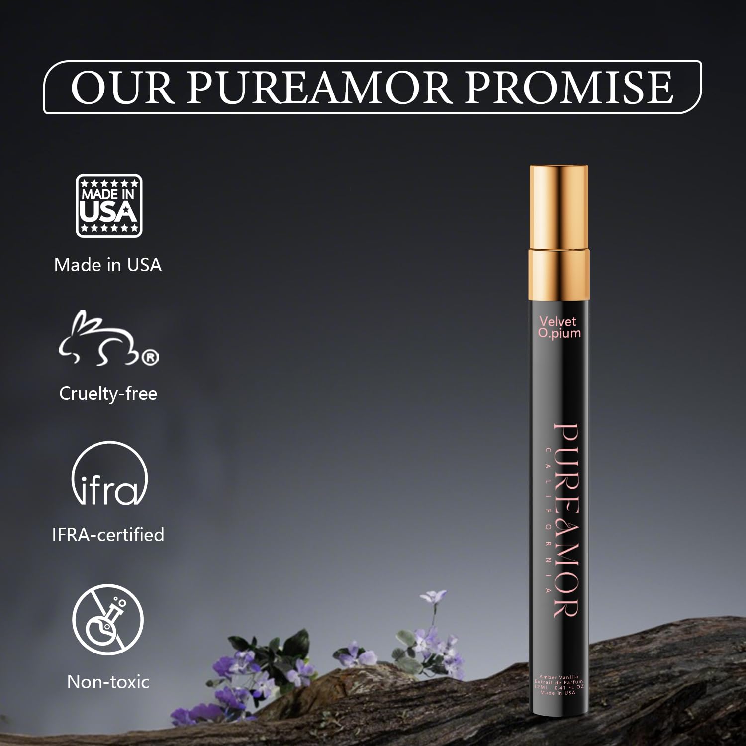 Pheromones Perfumes for Women, Amber Vanilla Extrait de Parfum Oil Spray, 12ml (0.41 fl.oz) Long-Lasting Travel Size Elegant Warm & Sweet Fragrance, Ideal Gift for Her, Made in USA