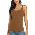 V FOR CITY Women's Cotton Tank Top with Unpadded Shelf Bra Adjustable Wide Strap Camisole Summer Basic Udershirts