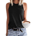 Women's Casual Crewneck Tank Top Black