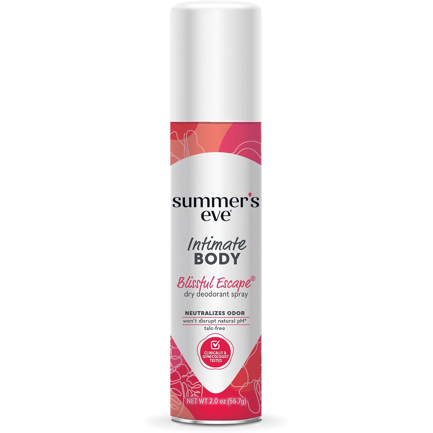 Summer's Eve Daily Refreshing Feminine Spray, Blissful Escape, Daily Body Spray for Women, Feminine Care that Neutralizes & Reduces Body Odor, Gynecologist-Tested, 2 oz