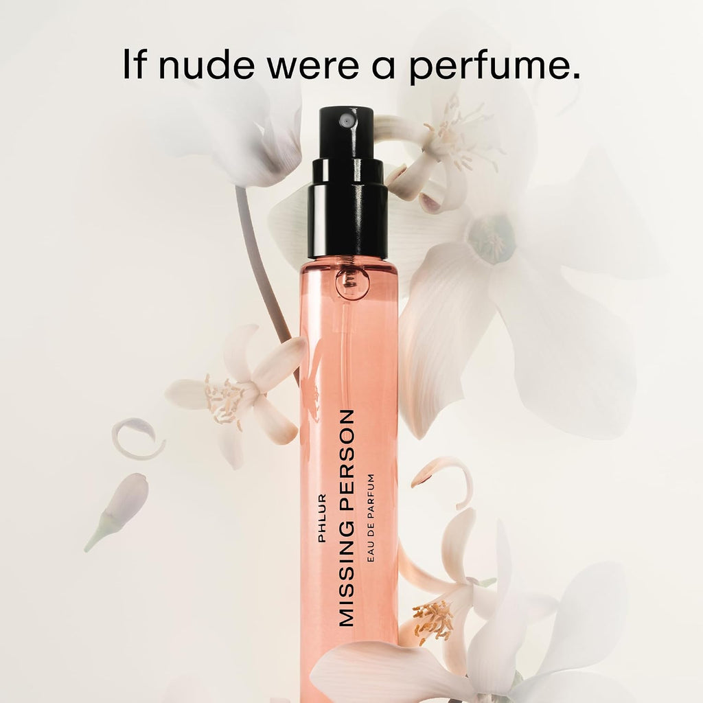 PHLUR Missing Person Perfume for Women & Men, 9.5 mL – Soft Musk and Jasmine Eau de Parfum with Bergamot, Neroli Blossom & Sandalwood