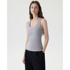 SUUKSESS Womens Padded Cotton Ribbed Tank Tops Square Neck Racerback Basic Tops