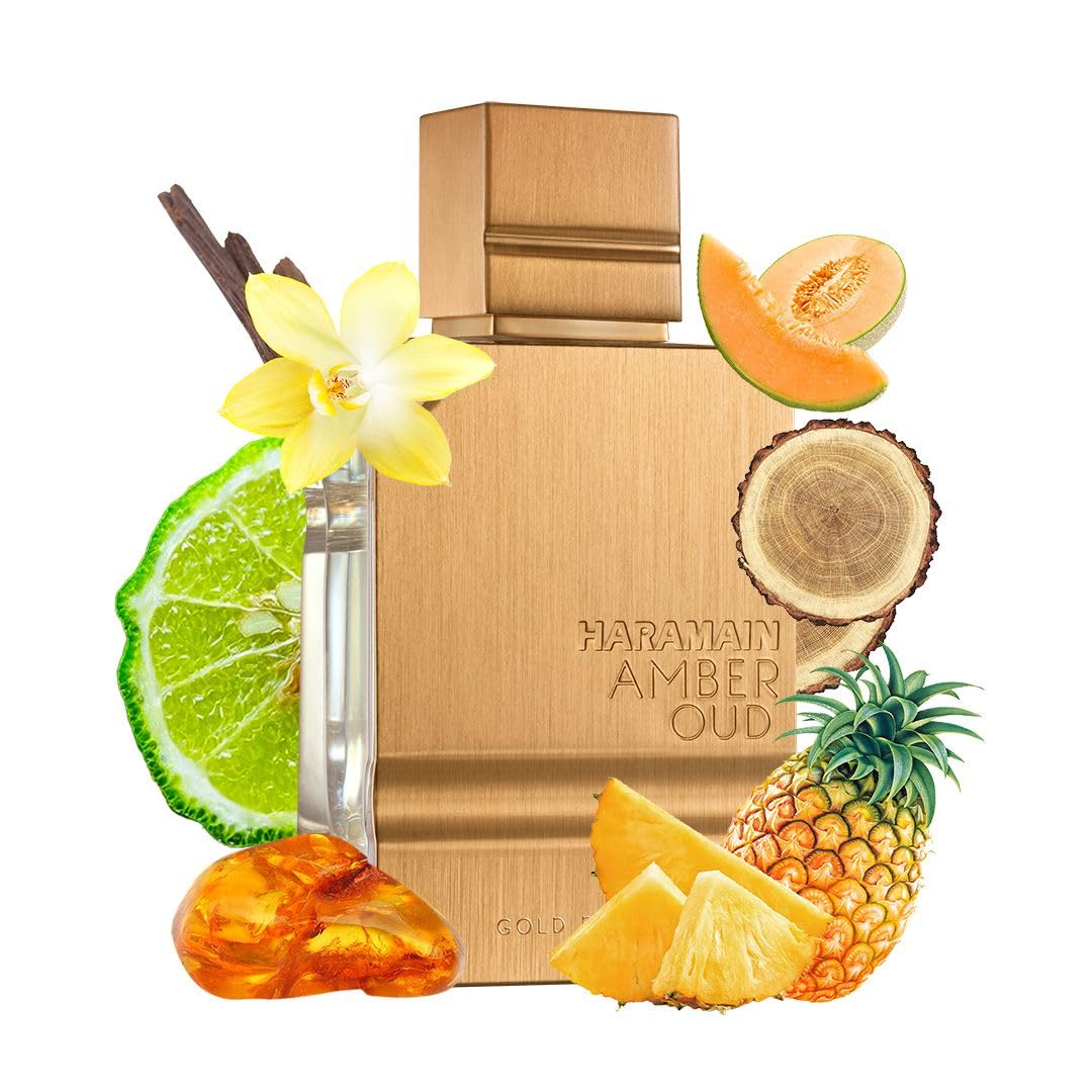 Al Haramain Amber Oud Gold Edition for Women Eau de Parfum Spray, Vanilla,Pineapple, 6.8 Ounce