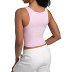 Women's Padded Square Neck Tank Top Blossom Pink
