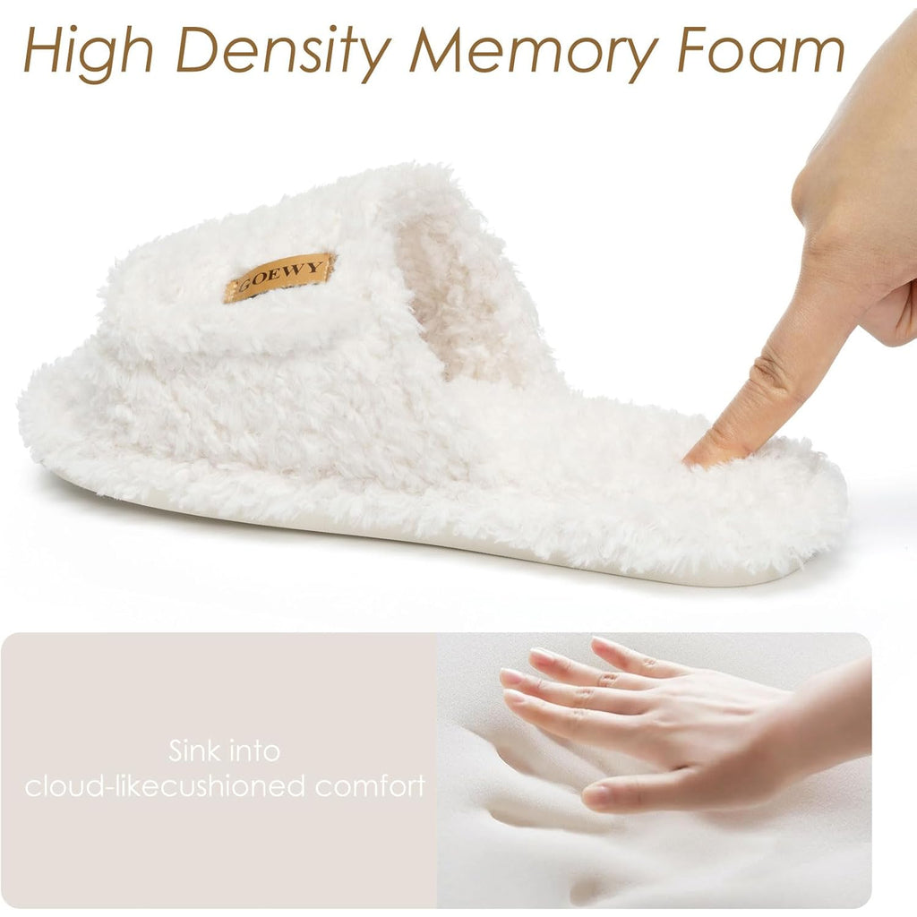 Women's Slippers Adjustable White